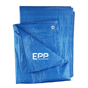Bâche bleue imperméable et résistante aux UV Bâche tissée robuste pour voitures Camping Jardins Patios Besoins de couverture extérieure - Product Image 1