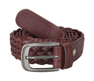 Ceintures en cuir de vache tressées avec boucle en alliage, style formel, ceinture classique unisexe à prix de gros - Product Image 1