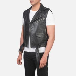 Chaleco de motociclista de cuero de vaca para hombre, la mejor calidad, precios razonables, nuevo diseño, Chaleco de cuero para bicicleta para hombre y adulto - Product Image 4