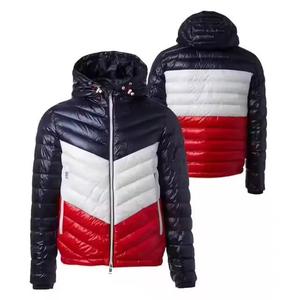 เสื้อแจ็คเก็ตพัฟเฟอร์ผู้ชายแบบมีฮู้ดถอดได้ ผ้าสำหรับฤดูหนาว ส่งเร็ว รับทำโลโก้ ไซส์ใหญ่พิเศษ ผ้ามันเงา - Product Image 3