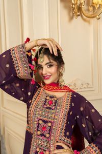 คอลเล็คชั่นปักลายลูกไม้ระบายอากาศได้ดีมีซิปลายปากีสถาน - Product Image 4