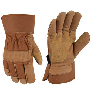 Gants de travail en cuir de vachette de haute qualité, protection de sécurité imperméable pour le soudage et la conduite, disponibles dans toutes les tailles - Product Image 5