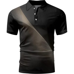 Logotipo personalizado 3D impreso sublimación de impresión de secado rápido deportes uniforme más tamaño camiseta Polo personalizado hombres polos - Product Image 4