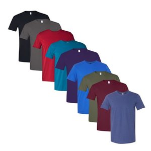 Camisetas de Jersey fino unisex 100% camisetas lisas de algodón hilado en anillo, paquetes al por mayor a granel - Product Image 2