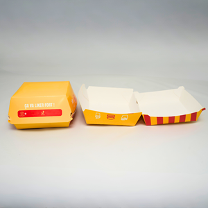 Caja Plegable Autoarmable de Papel para Alimentos con Logotipo Personalizado, Recubrimiento UV, para Empacar Hamburguesas/Pizza/Snacks, Kraft Corrugado - Product Image 6