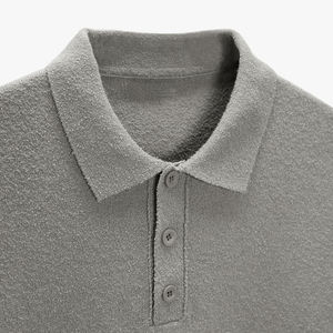 Pull en maille pour homme, col roulé, gris uni, tissé, en laine/polyester, OEM/ODM, automne-hiver 2026 - Product Image 6