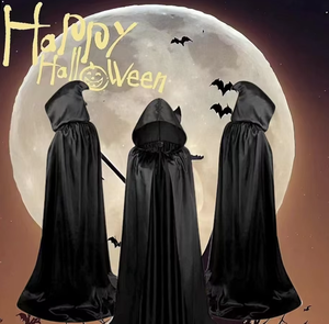 Capa de Satén con Capucha, Larga, Unisex, para Adultos, Disfraz Gótico de Halloween, Cosplay, Eventos Temáticos, Fiestas, Venta al Por Mayor, OEM, ODM - Product Image 3