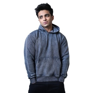 Sweat à capuche personnalisé pour homme, coupe classique, en tissu éponge d'automne, imprimé numériquement, en Spandex/Polyester, délavé à l'acide, motif dessiné à la main, écologique - Product Image 1