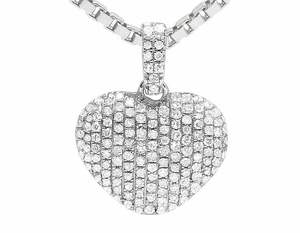 Le plus récent luxe glacé Bling Moissanite diamant clouté en argent 925 pendentifs et breloques en forme de coeur - Product Image 1