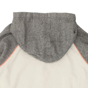 Women's Breathable Cotton Fleece <b>Pullover</b> Hoodie Grey Colourblock <b>Jumper</b> Top for Winter Front Logo Design - Product Image 6