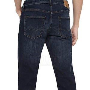 Pantalon en jean taille haute en coton décontracté pour hommes Braguette légère à boutons Logo personnalisé Conception professionnelle OEM Caractéristiques du service à vendre - Product Image 5