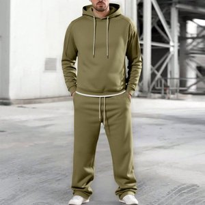 ชุดวอร์มสำหรับผู้ชายกางเกงทรงหลวมมีฮู้ด2ชิ้นชุดออกกำลังกายสำหรับวิ่งจ๊อกกิ้งฤดูใบไม้ร่วงฤดูหนาว - Product Image 5