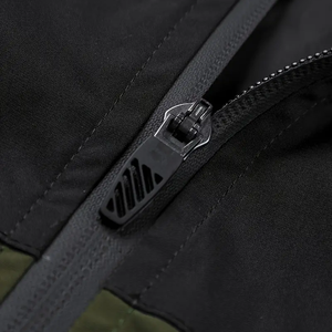 เสื้อแจ็คเก็ตซาฟารีเข้ารูปสำหรับผู้ชาย, มีฮู้ดน้ำหนักเบากันลมมีซิปรูดลายนูนกันน้ำระบายอากาศ - Product Image 5