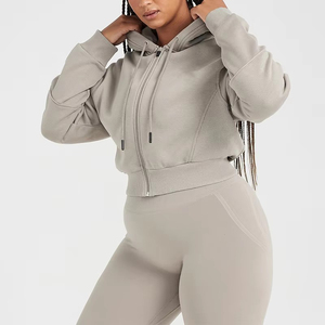 Sweat-shirt à capuche zippé pour femmes en gros, impression personnalisée, sweat-shirt à capuche entièrement zippé disponible en plusieurs couleurs, sweat-shirt à capuche zippé pour femmes - Product Image 2