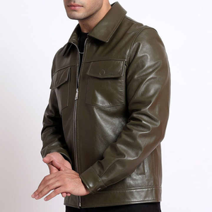 Veste en cuir pour hommes personnalisée Comfortable Stuff taille normale coupe ajustée concevez votre propre veste en cuir de motard pour hommes - Product Image 4