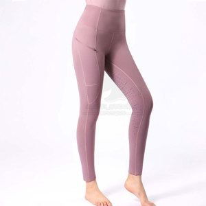 New Arrival Latest Design Women's <b>Equestrian</b> Breeches (Jodhpur) Seamless Knitted Spandex/Polyester Lightweight Breathable High - Product Image 1