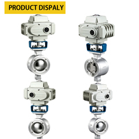 Válvula de Bola Eléctrica de Acero Inoxidable de Tipo Modulante On-Off, 220VAC 380VAC, Actuador de Cuarto de Vuelta, IP67, para Tuberías Petroquímicas