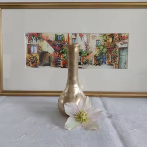 Metal Flower <b>Vase</b> Modern Tabletop Decoration <b>Clear</b> Pitcher for Home Decor by decor Impex - Product Image 2