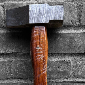 Handmade Damascus Steel <b>Hammer</b> Classic Pattern for Tool Collectors DIY OEM Customizable Strong Wood Handle Multi-Purpose Use - Product Image 3