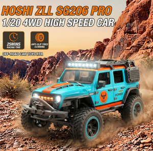 ZLL SG206 PRO 1/20 Voiture RC haute vitesse Moteur à balais en carbone 4 roues motrices Véhicule de course à la dérive Tout-terrain Modèle miniature professionnel Hobby - Product Image 1