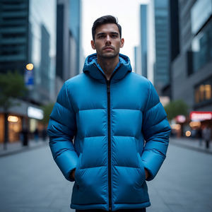 Chaqueta acolchada de burbujas transpirable del fabricante 2025 para hombre, ropa de abrigo de invierno personalizable con abrigo brillante - Product Image 5