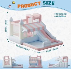 Château gonflable en PVC à thème arc-en-ciel pour la maison, l'école, le centre commercial, l'extérieur et l'intérieur - Product Image 2