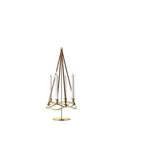 Lot de 3 bougeoirs en métal doré pour décoration de Noël en métal - Product Image 4