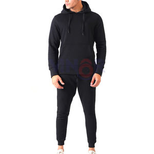 Logo personnalisé Streetwear Ensemble de survêtements 2 pièces pour hommes Costumes de jogging coupe ajustée Ensemble pantalon de survêtement et survêtement à capuche - Product Image 2