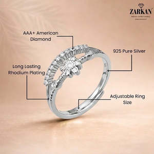 Anillo de Corona Floral de Plata Pura Zarkan, Joyería con Diamantes - Product Image 5