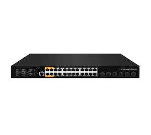 6 Port Fiber Switch 30 Port 10G Uplink 24 Port 2.5G L3 Managed Ethernet POE Switch