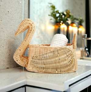 Recién llegado, cesta pequeña de mimbre con forma de pato bonito, almacenamiento y organización para el hogar tejido barato, cesta de regalo para niños y adolescentes - Product Image 4