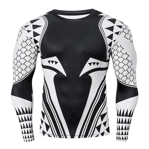 Logotipo personalizado fabricante sublimación traje de baño impreso Bjj Rash Guard secado rápido manga larga MMA camisas para hombres - Product Image 1