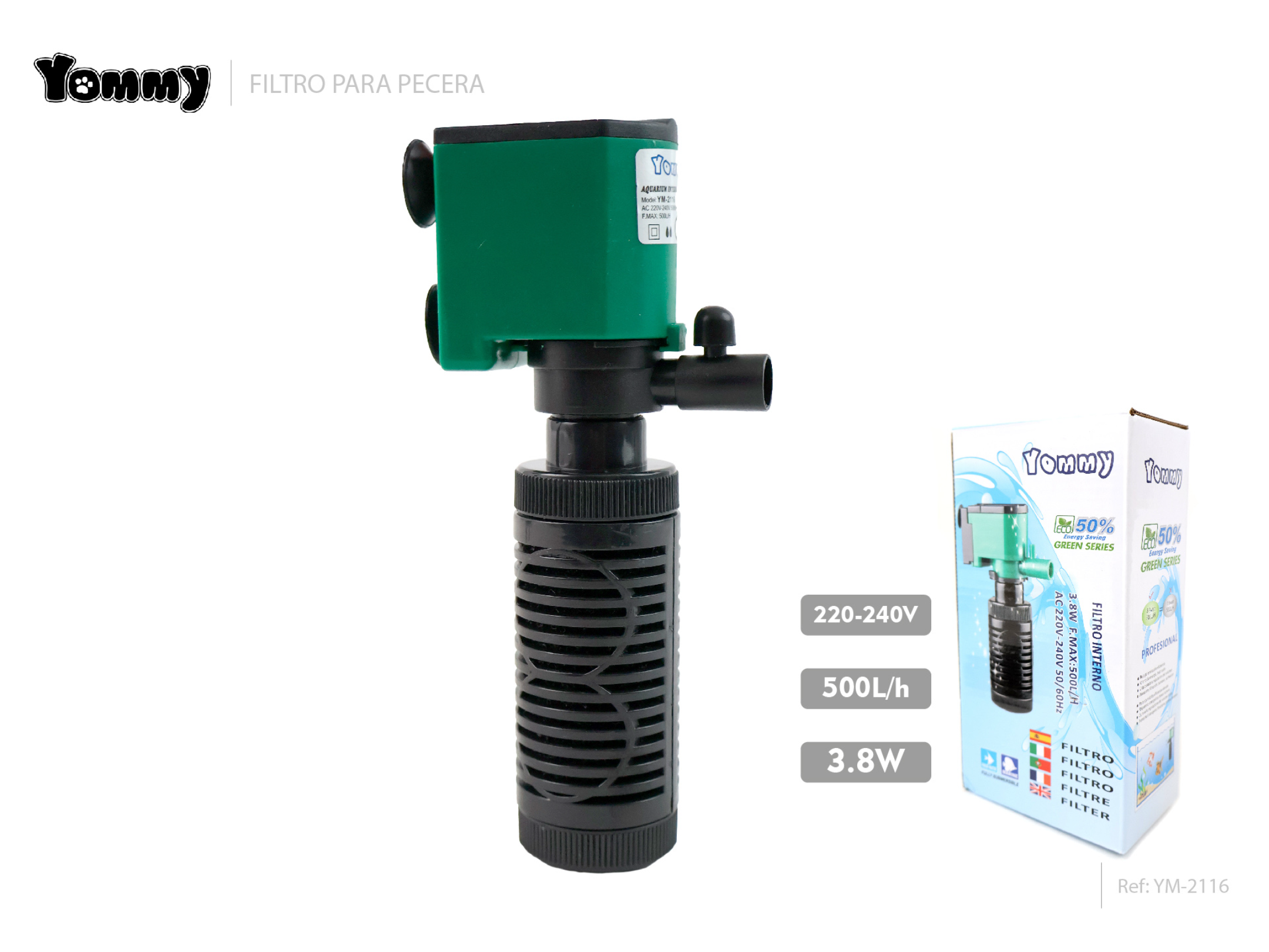 Vert : Inter 3,8 W 500 L/H