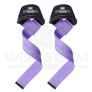 Vente en gros de sangles en coton personnalisées pour haltérophilie pour la gymnastique avec poignées rembourrées en néoprène sangles de poignet pour haltérophilie - Product Image 2