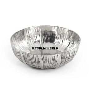 Silver Finished Metal Chocolate Bowl Round Shape Decorative <b>Sweet</b> Bowl High Quality Designer New Chocolate Bowl - Product Image 3
