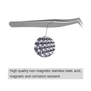 Pinzas de pestañas profesionales de alta calidad con pinzas de aislamiento curvas finas de acero inoxidable pinzas para mantener mariposas y hormigas - Product Image 2