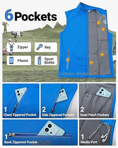 Zipper Sleeveless <b>Jacket</b> Vest <b>Lightweight</b> Windbreaker <b>Jacket</b> Fleece Lined Hooded Softshell Rain <b>Jacket</b> - Product Image 6