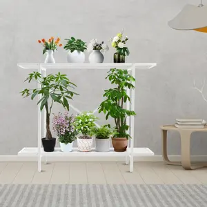 Florero de Metal de Lujo Contemporáneo para Decoración del Hogar, Florero de Metal Hecho a Mano para Plantas con Soporte - Product Image 1