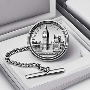 Personalizado Europa EE. UU. Landmark Moneda <span class=keywords><strong>Gemelos</strong></span> Tie Bars Clips Tachuelas Set Plata Vintage Hombres Formal Tela Accesorios Fábrica al por mayor - Product Image 6