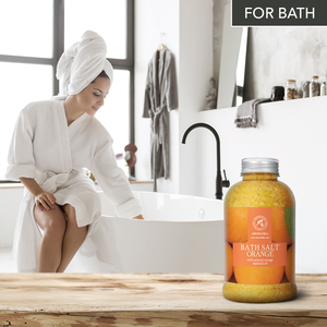 Aromatika Sal Marina Natural de Naranja para Baño Corporal con Aceite Esencial Energizante y Extracto de Mango 600g - Product Image 4