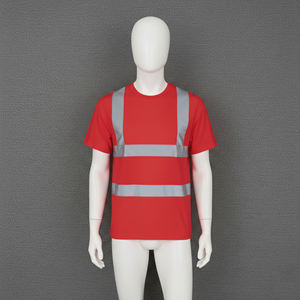 Hi-vis Polyester Waterproof LED Flash ANSI Class 2 Construction Safety Shirt <b>Reflective</b> <b>Tape</b> Solid Color Customized Logo for Men - Product Image 5