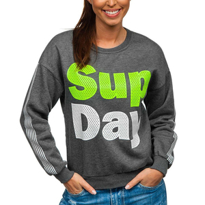 Sudaderas elegantes para mujer, a la moda de gran tamaño Sudadera con capucha, jersey de manga larga, sudadera holgada de algodón para niñas y damas - Product Image 1