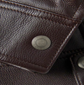 Nouveau gros 2024 personnalisé hommes veste d'hiver en cuir manches longues vestes en cuir pour hommes imprimé veste en cuir service oem - Product Image 4