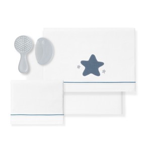 ชุดเครื่องนอนรุ่นเอสเทรล่า 3 ชิ้น ผ้าปูที่นอนเด็กทอจากผ้าฝ้าย 100% สำหรับทารกแรกเกิดและเด็กเล็ก - Product Image 1