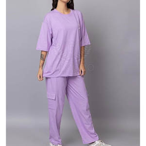 Tenue de survêtement d'été respirant pour femmes Survêtement d'été en coton pour femmes pour un usage quotidien - Product Image 4