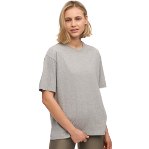 Venta al por mayor Unisex Plain Grey 100% Camiseta de algodón Hombres Oversized Loose Fit Drop Shoulder Transpirable Soft Fabric Custom Logo OEM - Product Image 5