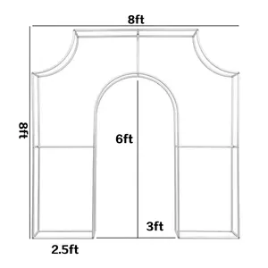 Fondo <span class=keywords><strong>de</strong></span> Fotografía 3D con Soporte <span class=keywords><strong>de</strong></span> Arco Triunfal para Fiestas <span class=keywords><strong>de</strong></span> Cumpleaños, Bodas, Baby Shower, Eventos y Cabina <span class=keywords><strong>de</strong></span> Fotos - Product Image 2