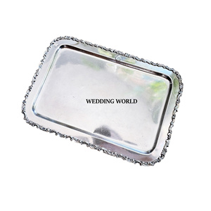 Proveedor y mayorista de bandeja de chocolate Buena calidad Diseñador hecho a mano Bandeja dulce Acabado en plata Bandeja de chocolate al por mayor - Product Image 4