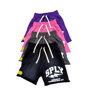 Logotipo bordado desgastado personalizado, ropa de calle informal sólida de felpa francesa, corte Vintage gráfico, dobladillo crudo, Sol desteñido, ácido de calle alta - Product Image 6