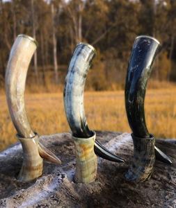 Cuerno de latón para beber vikingo antiguo tallado, cuerno de búfalo Natural, cuerno para beber antiguo tallado pulido por f s i - Product Image 3